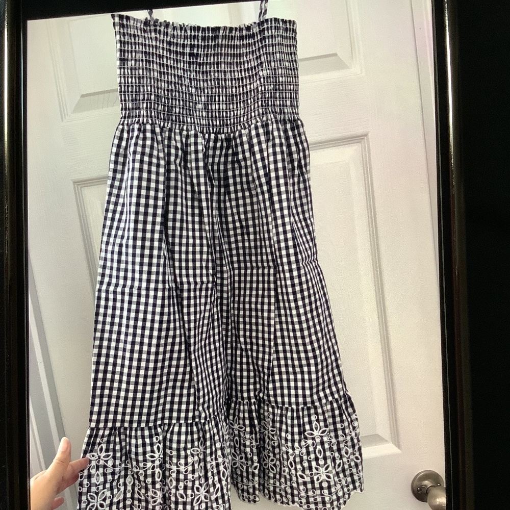 NWT Tory Burch gingham beach dress S
